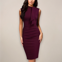 Teagan | Wedding Guest Midi Dress Bodycon Sleeveless