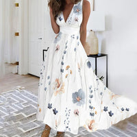 Talia | Wedding Guest Midi Dress V-Neck Sleeveless