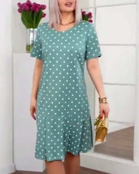 Joy | Polka Dot Dress Floral A-Line