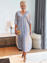 Imogen | Wedding Guest Midi Dress V-Neck