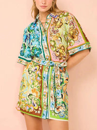 May | Boho Mini Sundress Belted