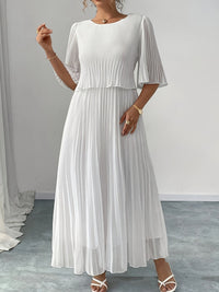 Aaliyah | Wedding Guest Maxi Dress Pleated
