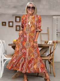 Molly | Printed Midi Sundress Lace