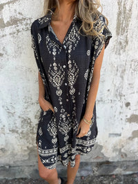 Olive | Boho Dress Button-Front