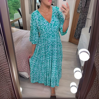 Tara | Boho Midi Dress Striped