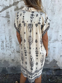 Olive | Boho Dress Button-Front