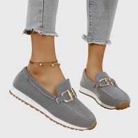 Joanna | Orthopedic Horsebit Loafers with Textured Upper