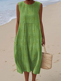 Esme | Midi Sundress Striped Sleeveless