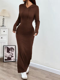 Lillian | Casual Hooded Maxi Dress Bodycon