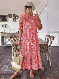 Molly | Printed Midi Sundress Lace