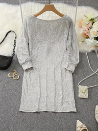 Pearl | Cocktail Mini Dress Sequin Long Sleeve