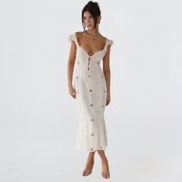 Jacqueline | Wedding Guest Midi Dress Embroidered
