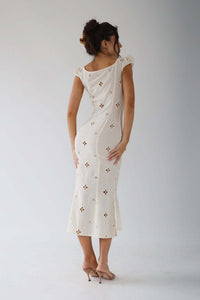Jacqueline | Wedding Guest Midi Dress Embroidered