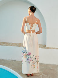 Luna | Maxi Sundress Strapless Floral