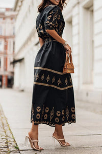 Valentina | Wedding Guest Midi Dress Long Sleeve Belted