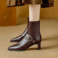 Sadie | Comfortable Ankle Boots Square Toe