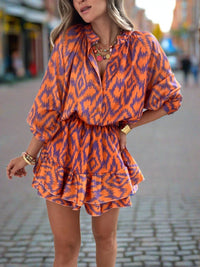 Sloane | Mini Sundress Long Sleeve Tiered
