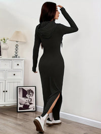Lillian | Casual Hooded Maxi Dress Bodycon