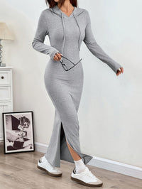 Lillian | Casual Hooded Maxi Dress Bodycon