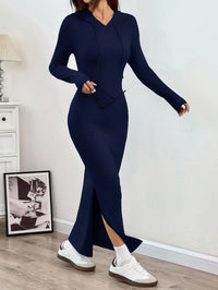 Lillian | Casual Hooded Maxi Dress Bodycon