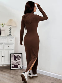 Lillian | Casual Hooded Maxi Dress Bodycon