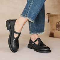 Uma | Orthopedic T-Strap Mary Jane Flats with Buckle Closure