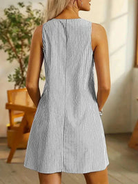 Imogen | Mini Sundress V-Neck Striped