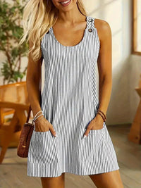 Imogen | Mini Sundress V-Neck Striped