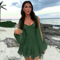 Linda | Mini Sundress Wrap Long Sleeve