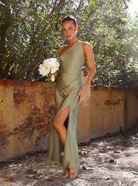 Miranda | Wedding Guest Maxi Dress One-Shoulder Slit