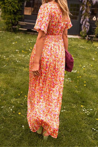 Nina | Floral Maxi Dress A-Line V-Neck