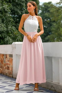 Iris | Wedding Guest Maxi Dress Halter Flared