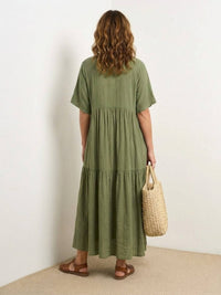 Tiffany | Boho Maxi Dress Tiered V-Neck
