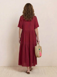 Tiffany | Boho Maxi Dress Tiered V-Neck