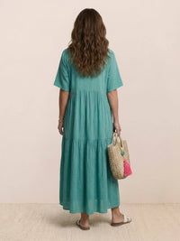 Tiffany | Boho Maxi Dress Tiered V-Neck