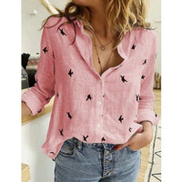 Rose | Printed Blouse Button-Front