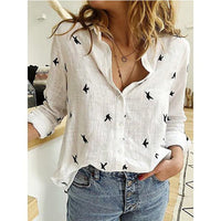 Rose | Printed Blouse Button-Front
