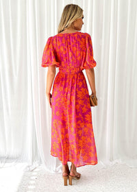Sarah | Wedding Guest Maxi Dress Floral V-Neck