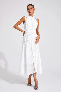 Ruth | Wedding Guest Midi Dress Lace Sleeveless