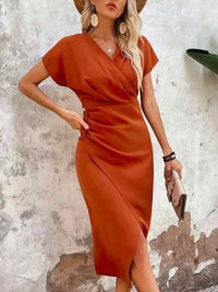 Francesca | Wedding Guest Midi Dress Wrap Sheath