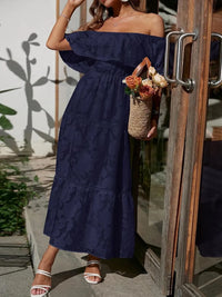 Quincy | Wedding Guest Maxi Dress Off-Shoulder Tiered