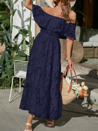 Quincy | Wedding Guest Maxi Dress Off-Shoulder Tiered