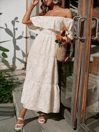 Quincy | Wedding Guest Maxi Dress Off-Shoulder Tiered