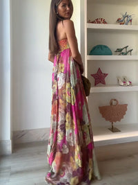 Rebecca | Wedding Guest Maxi Dress Strapless Floral