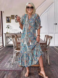 Molly | Printed Midi Sundress Lace
