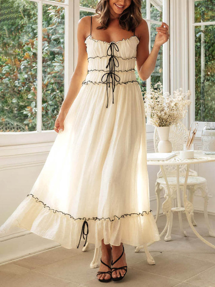 Delilah | Wedding Guest Midi Dress Tie-front