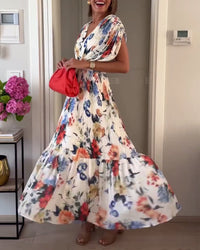 Luna | Wedding Guest Dress Pleated Floral
