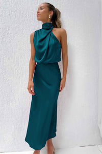 Ivy | Halter Maxi Dress Sheath Sleeveless