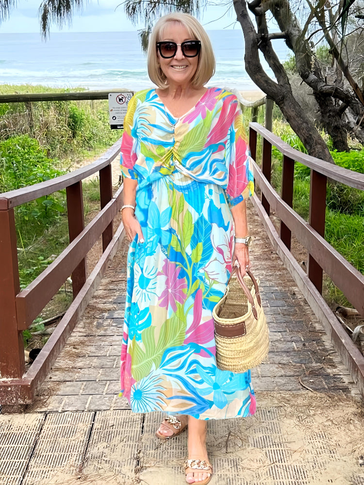 Aria | Sundress V-Neck Elbow Sleeves