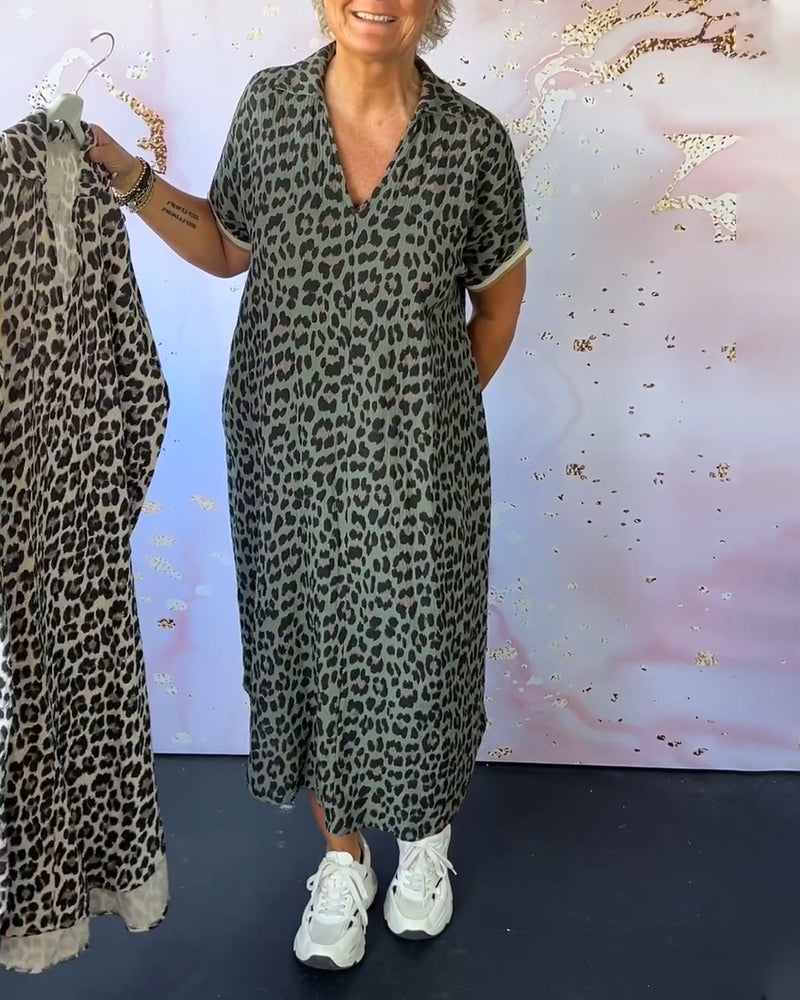Michelle | Midi Sundress Animal Print
